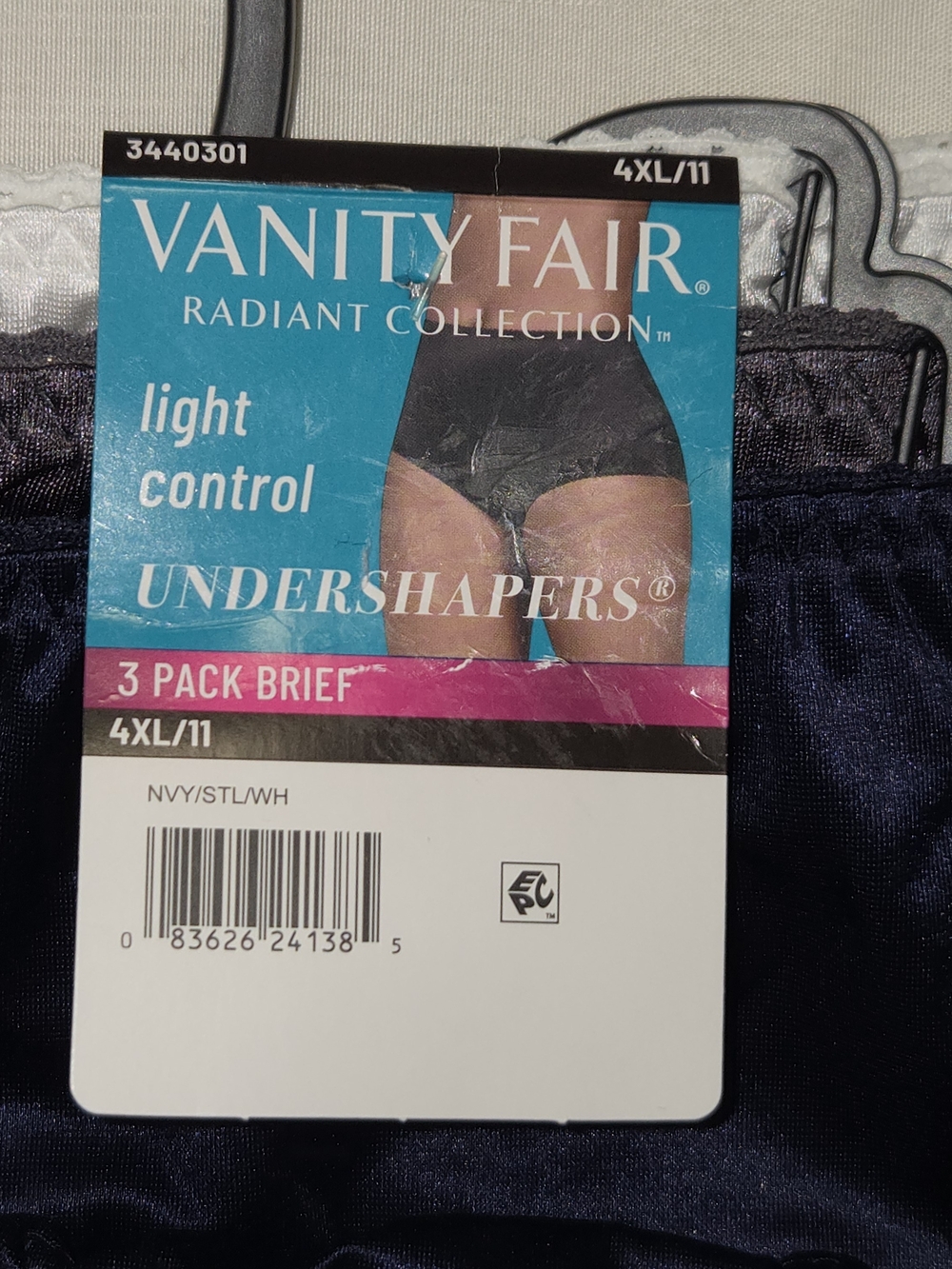 NWT Ladies Vanity Fair Light Control Undershapers 3-Pack Briefs. 4X. DDCP